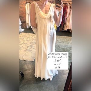 2000s Vera Wang Ivory Dress, Size 4